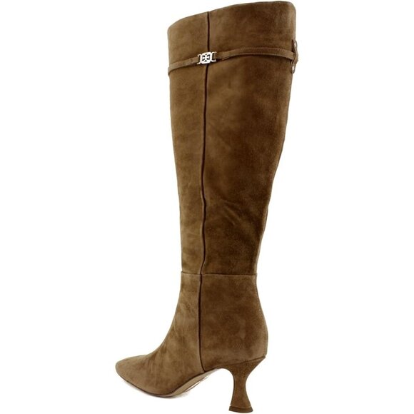 Women's Almond Taupe Platform Pumps Synthetic 7.5 Chic Evening Work - Picture 3 of 8